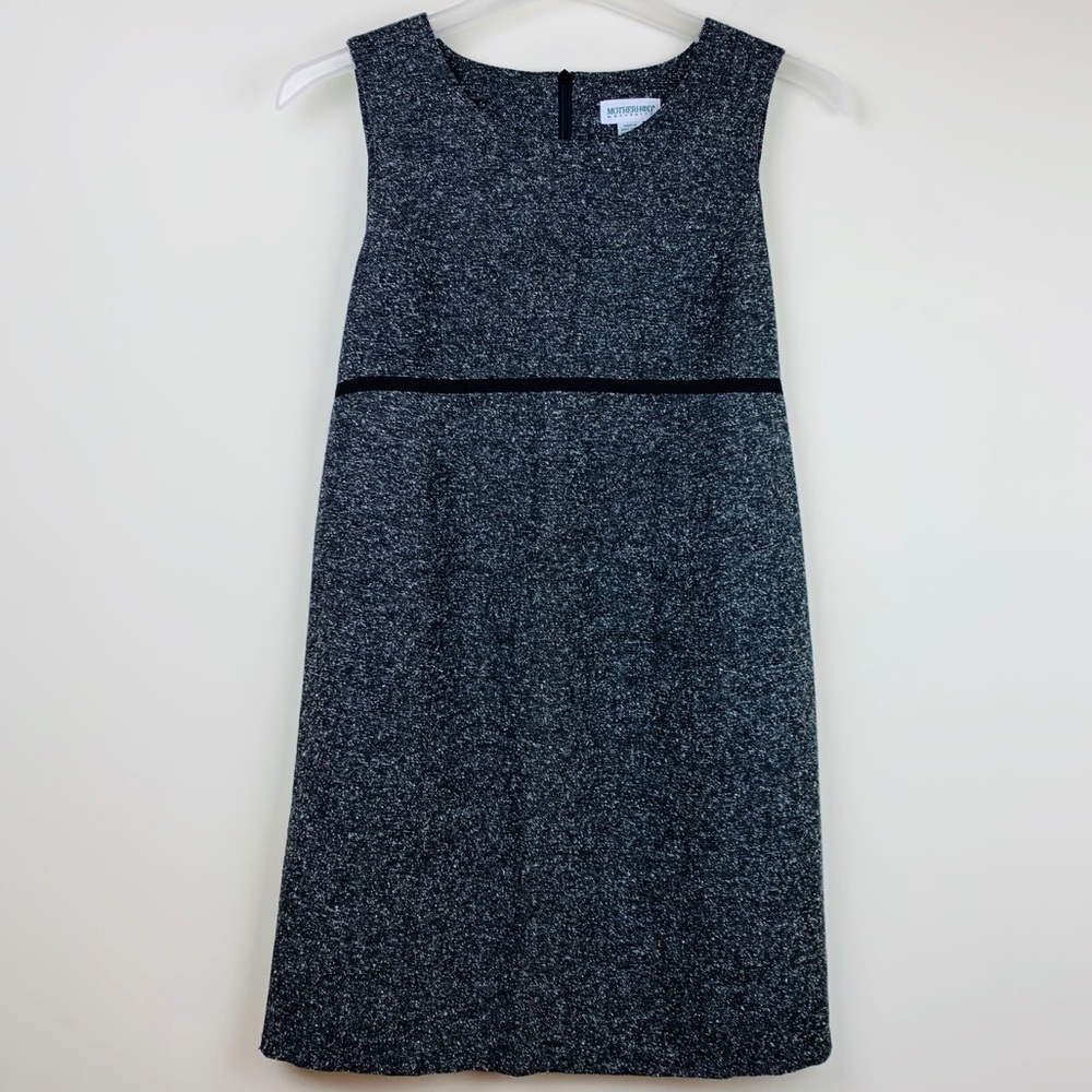 Motherhood Maternity Sleeveless Black and Grey Tie Back Dress Size Small